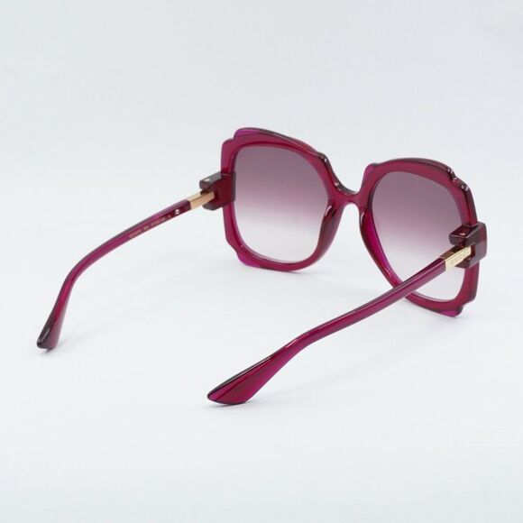 💯 NEW GUCCI GG1431S 003 TRANSPARENT DARK CYCLAMEN GRADIENT BURGUNDY SUNGLASSES - Picture 11 of 12